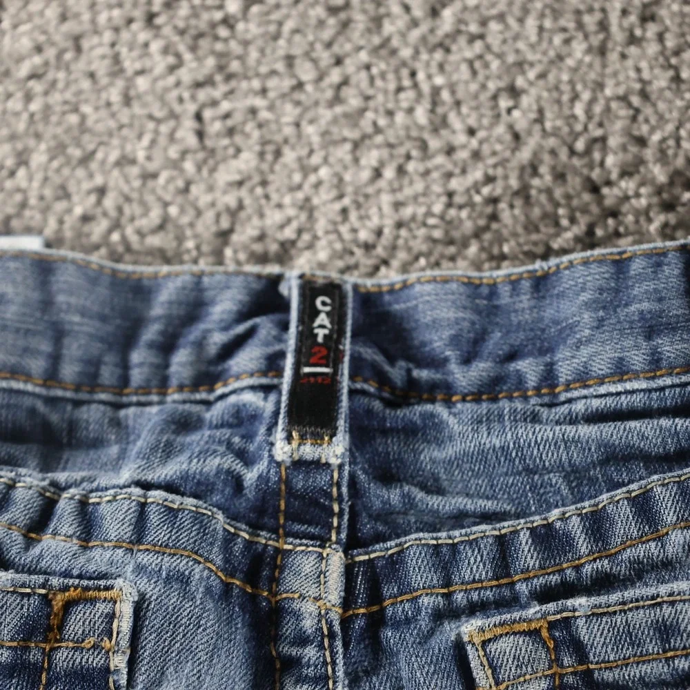 Ariat FR M3 Loose Fit Jeans Mens 33x34‎ Distressed Ripped Workwear Denim CAT 2